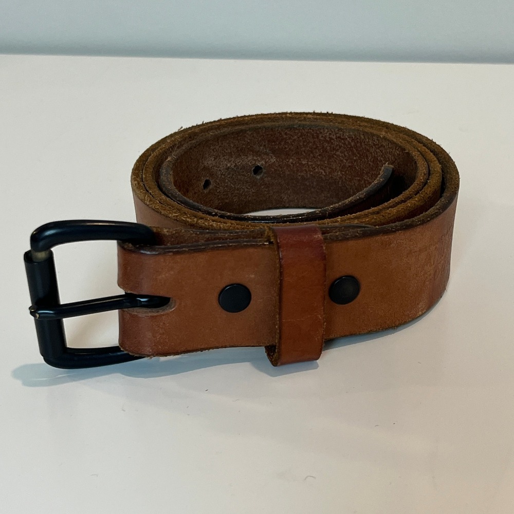 Tanner Goods Mens Classic Leather Belt Saddle Tan Brown Size 36 Made in USA